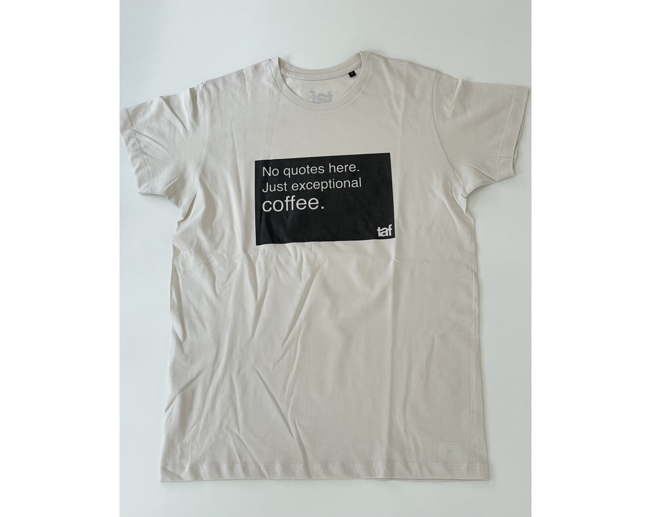 Taf ΅Beige T-shirt with black print