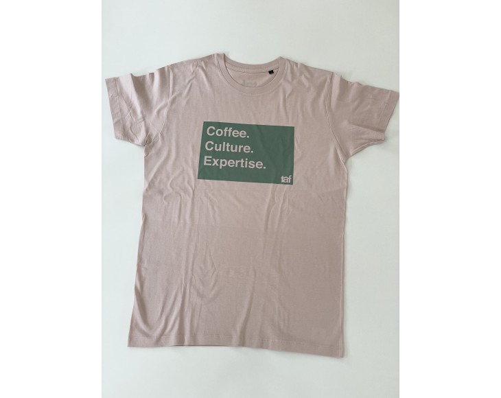 Taf ΅Pink T-shirt with green print
