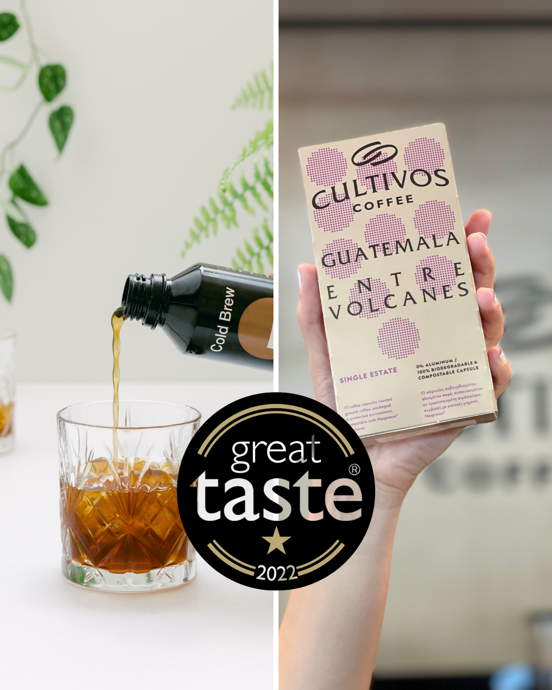 Great Taste Awards: Award for Cold Brew and Cultivos Coffee capsules